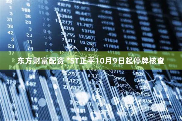 东方财富配资 *ST正平10月9日起停牌核查
